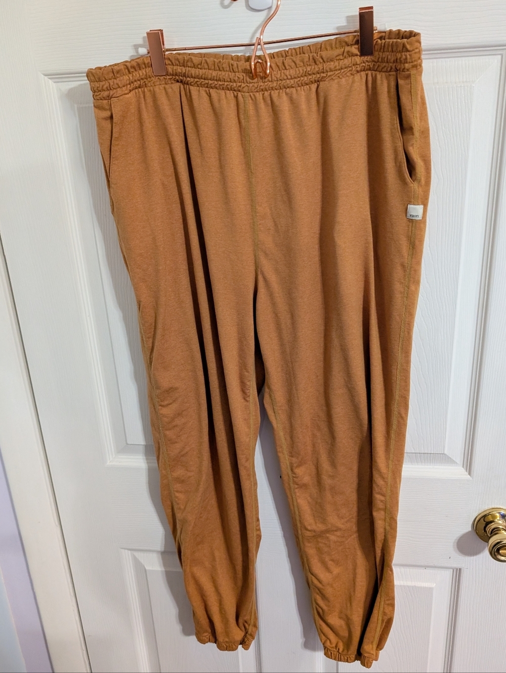 Vuori Womens Jogger Pants Orange Boyfriend Dream VW457 Knit Size XL